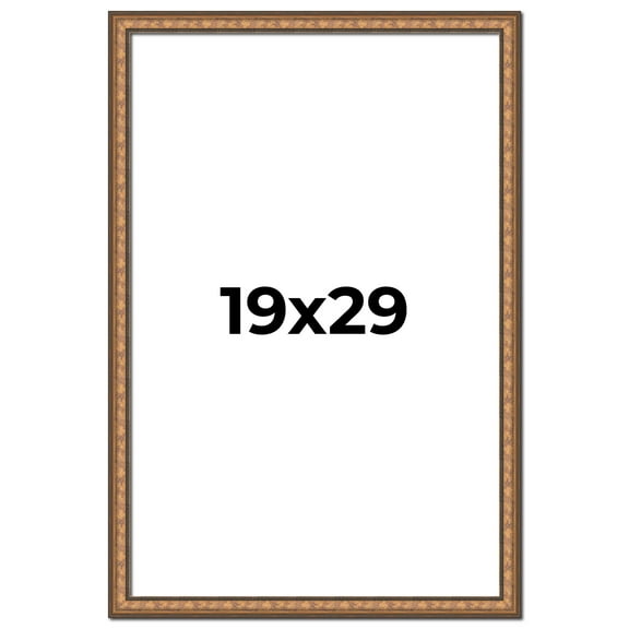19x29 Frame Gold Real Wood Picture Frame Width 1.25 inches | Interior Frame Depth 0.5 inches |