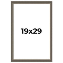 19x29 Frame Silver Real Wood Picture Frame Width 1.25 Inches | Interior Frame Depth 0.5 Inches |