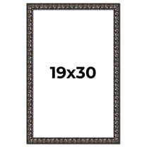 19x30 Frame Black-Brown Medieval Solid Wood Picture Frame | 1.5 Inch Moulding Width | Gotham