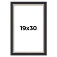 thumbnail image 1 of 19x30 Frame Black Real Wood Picture Frame Width 2.25 Inches | Interior Frame Depth 0.5 Inches |, 1 of 8