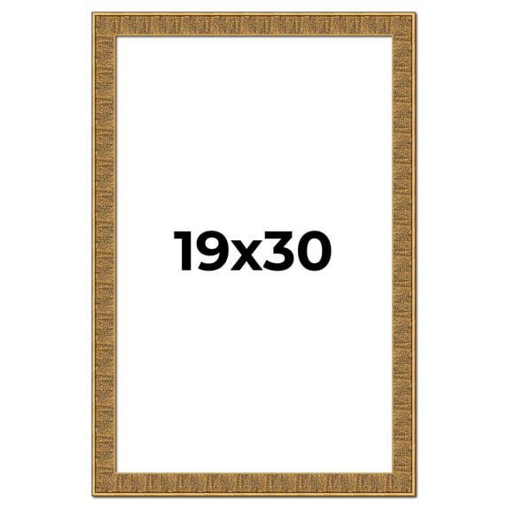 19x30 Frame Black and Gold Distressed Solid Wood Sonoma Picture Frame | 1.625 Inch Moulding Width |