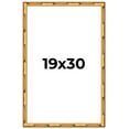 thumbnail image 1 of 19x30 Frame Gold Bamboo Solid Wood Picture Frame | 1 Inch Moulding Width | Interior Frame Depth, 1 of 8