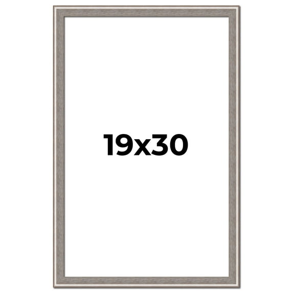 19x30 Frame Grey Real Wood Picture Frame Width 1.25 inches | Interior Frame Depth 0.5 inches | Hans