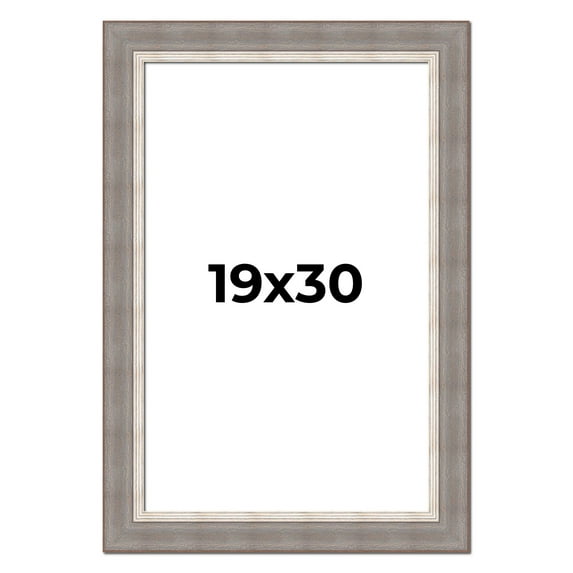 19x30 Frame Grey Real Wood Picture Frame Width 2.75 Inches | Interior Frame Depth 0.5 Inches |