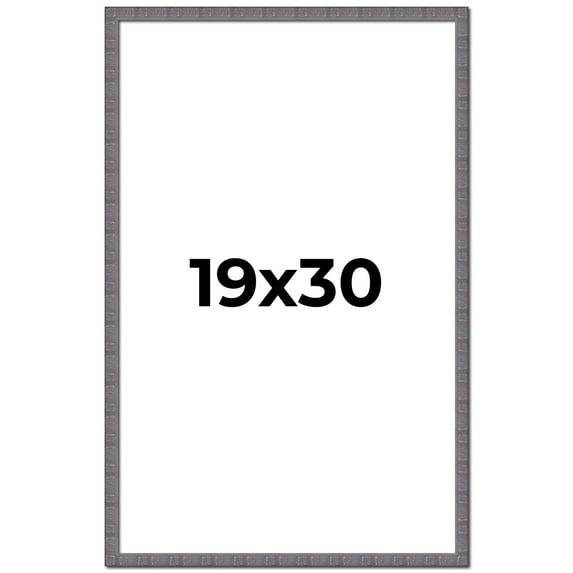 19x30 Frame Slate Blue Distressed Rustic Solid Wood Picture Frame | 0.75 Inch Moulding Width |