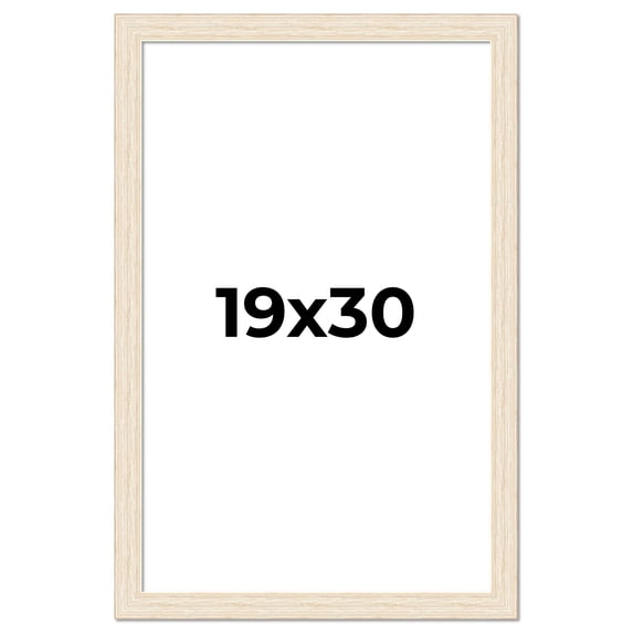 19x30 Frame White Real Wood Picture Frame Width 1.5 inches | Interior Frame Depth 0.5 inches | Barn