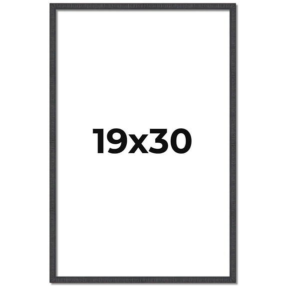 19x30 Rustic Brown Real Wood Picture Frame Width 0.75 inches | Interior Frame Depth 0.5 inches |
