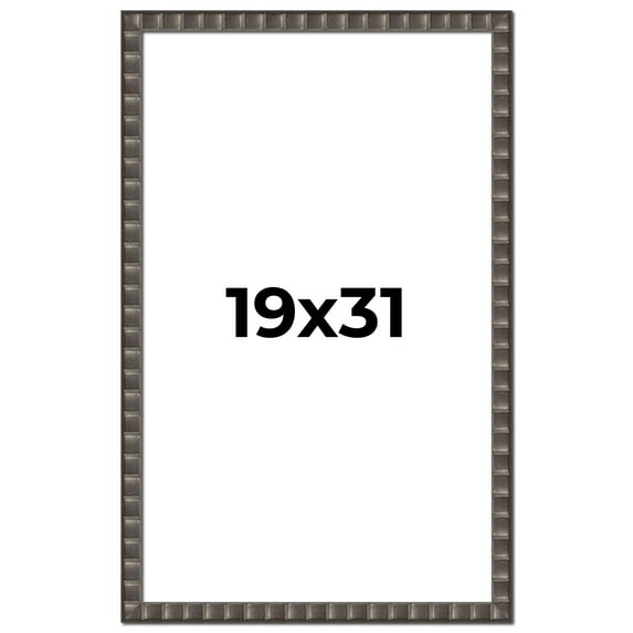 19x31 Frame Black Brown Chestnut Mosaic Solid Wood Picture Frame | 1.125 Inch Moulding Width |