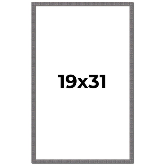 19x31 Frame Blue Kingsley Pewter Solid Wood Picture Frame Width 0.75 Inches |Interior Depth 0.5