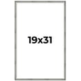 thumbnail image 1 of 19x31 Frame Silver Grey Distressed Solid Wood Picture Frame | 0.75 Inch Moulding Width | Interior, 1 of 8