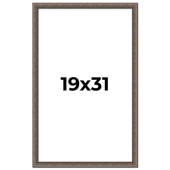 19x31 Frame Silver Real Wood Picture Frame Width 1.25 Inches | Interior Frame Depth 0.5 Inches |