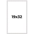 thumbnail image 1 of 19x32 Frame White Scuffed Rustic Solid Wood Picture Frame | 0.75 Inch Moulding Width| Includes UV, 1 of 8