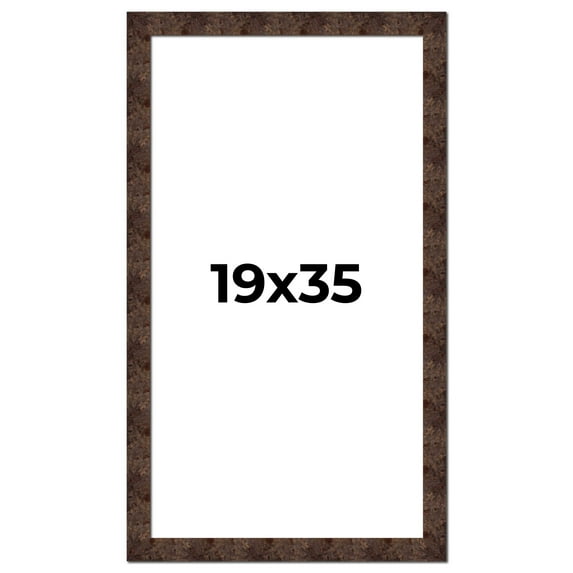 19x35 Frame Brown Burl Real Wood Picture Frame Width 1.625 Inches | Interior Frame Depth 0.5 Inches