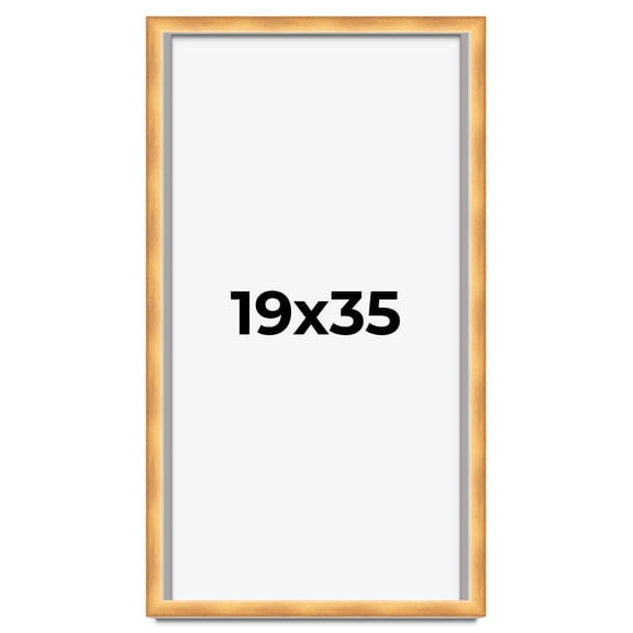 19x35 Shadow Box Bronze Cross-Brushed Display Frame | 1.625 Inches Deep Solid Wood | UV Resistant