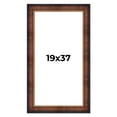 thumbnail image 1 of 19x37 Frame Brown Walnut Gold Ornate Trim Solid Wood Plein Air Picture Frame | 3 Inch Moulding, 1 of 8