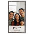 thumbnail image 1 of 19x37 Frame Silver Grey Distressed Solid Wood Picture Frame | 0.75 Inch Moulding Width | Interior, 1 of 8