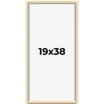 thumbnail image 1 of 19x38 Frame Beige Real Wood Picture Frame Width 0.75 inches | Interior Frame Depth 0.5 inches |, 1 of 8