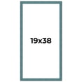 thumbnail image 1 of 19x38 Frame Blue Rustic Barnwood Solid Wood Picture Frame Width 1.25 Inches | Interior Depth 0.5, 1 of 8