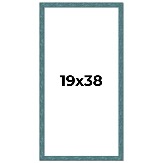 19x38 Frame Blue Rustic Barnwood Solid Wood Picture Frame Width 1.25 Inches | Interior Depth 0.5