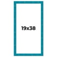 thumbnail image 1 of 19x38 Frame Blue Teal Burl Wood Picture Frame | 1.75 Inch Moulding Width | Interior Frame Depth 0.5, 1 of 8