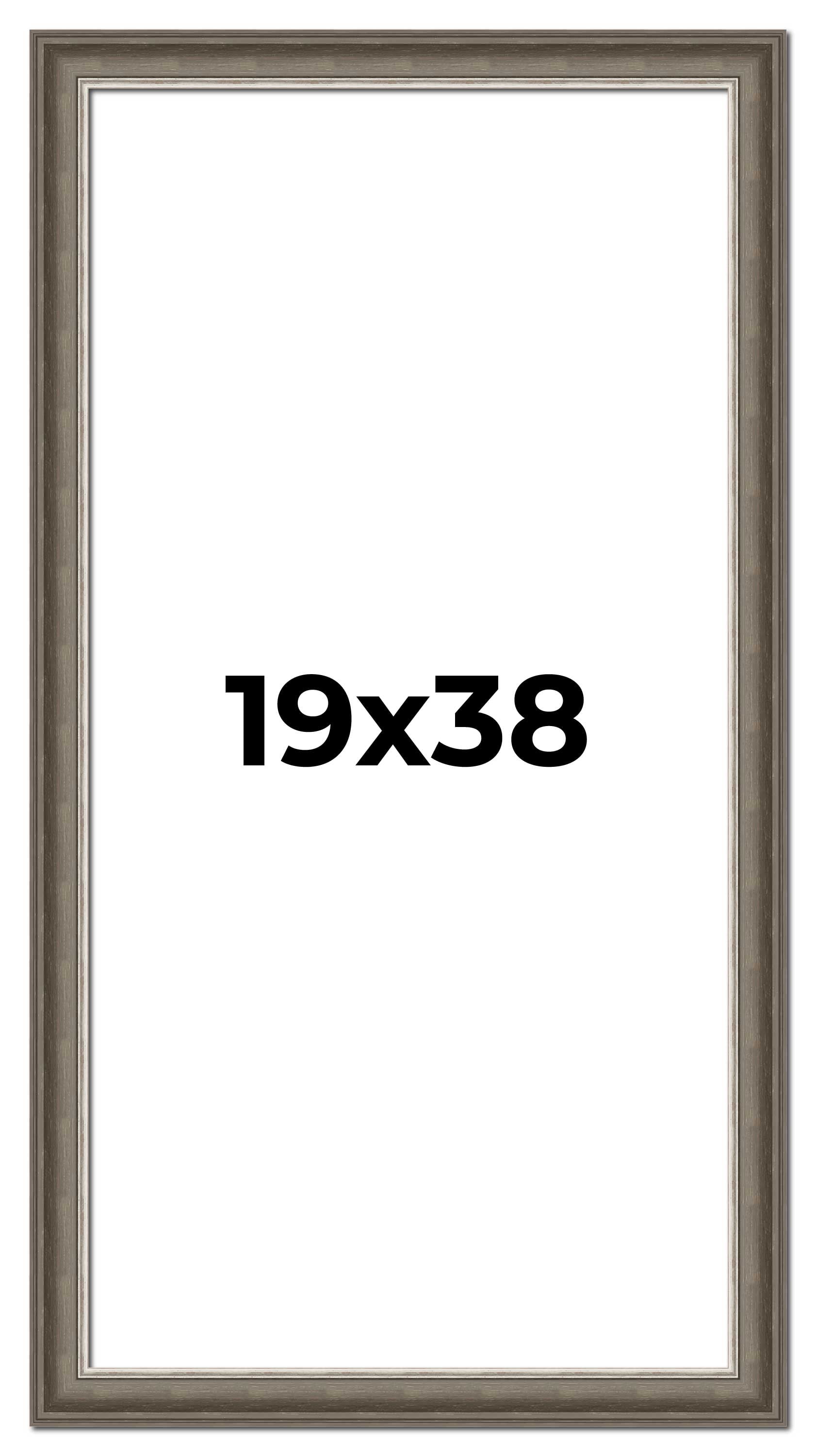 19x38 Frame Brown Solid Wood Picture Frame | 1.75 Inch Moulding Width ...