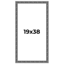 19x38 Frame Silver Black Rustic Sonoma Solid Wood Picture Frame | 1.5 Inch Moulding Width |