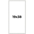 thumbnail image 1 of 19x38 Frame White Real Wood Picture Frame Width 0.75 inches | Interior Frame Depth 0.5 inches |, 1 of 8