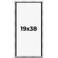 thumbnail image 1 of 19x38 Shadow Box Frame Silver | 1.375 Inches Deep Real Wood Contemporary Shadowbox Display Frame |, 1 of 7