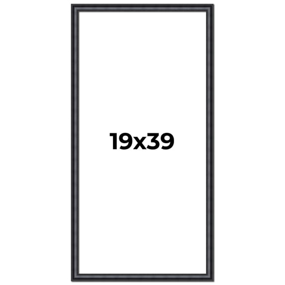 19x39 Frame Black Real Wood Picture Frame Width 1.25 inches | Interior Frame Depth 0.5 inches |