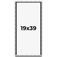 thumbnail image 1 of 19x39 Frame Brushed Silver Solid Wood Picture Frame | 0.75 Inch Moulding Width | Rabbet Depth 0.75, 1 of 5