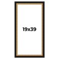 thumbnail image 1 of 19x39 Frame Gold Real Wood Picture Frame Width 2.25 Inches | Interior Frame Depth 0.5 Inches |, 1 of 8