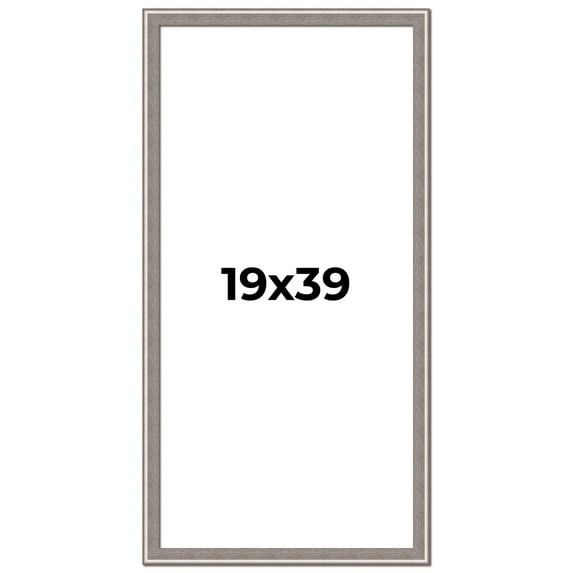 19x39 Frame Grey Real Wood Picture Frame Width 1.25 inches | Interior Frame Depth 0.5 inches | Hans