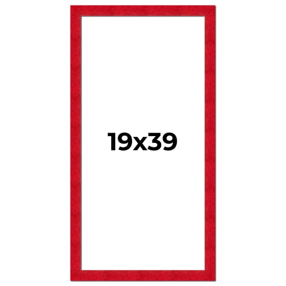 19x39 Frame Red Burl Solid Wood Picture Frame Width 1.75 Inches | Interior Frame Depth 0.5 Inches |