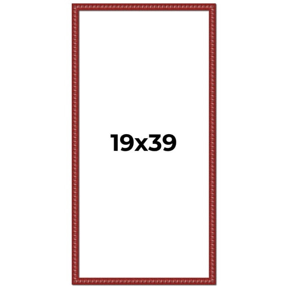 19x39 Frame Red Solid Wood Picture Frame Width 1 Inches | Interior Frame Depth 0.375 Inches |