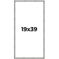 thumbnail image 1 of 19x39 Frame Silver Grey Distressed Solid Wood Picture Frame | 0.75 Inch Moulding Width | Interior, 1 of 8