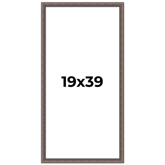 19x39 Frame Silver Real Wood Picture Frame Width 1.25 Inches | Interior Frame Depth 0.5 Inches |