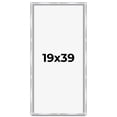 thumbnail image 1 of 19x39 Frame Silver Whitewashed Wood Grain Solid Wood Shadow Box | 0.75 Inch Moulding Width | 0.75, 1 of 8
