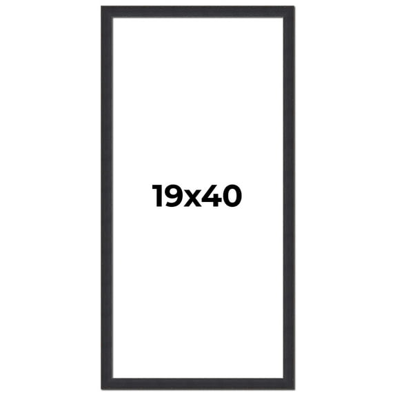 19x40 Frame Black Real Wood Picture Frame Width 1.25 Inches | Interior Frame Depth 0.5 Inches |