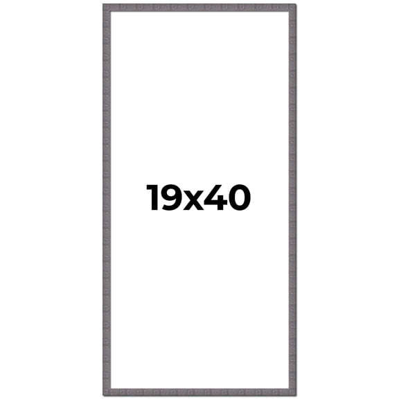 19x40 Frame Blue Kingsley Pewter Solid Wood Picture Frame Width 0.75 Inches |Interior Depth 0.5