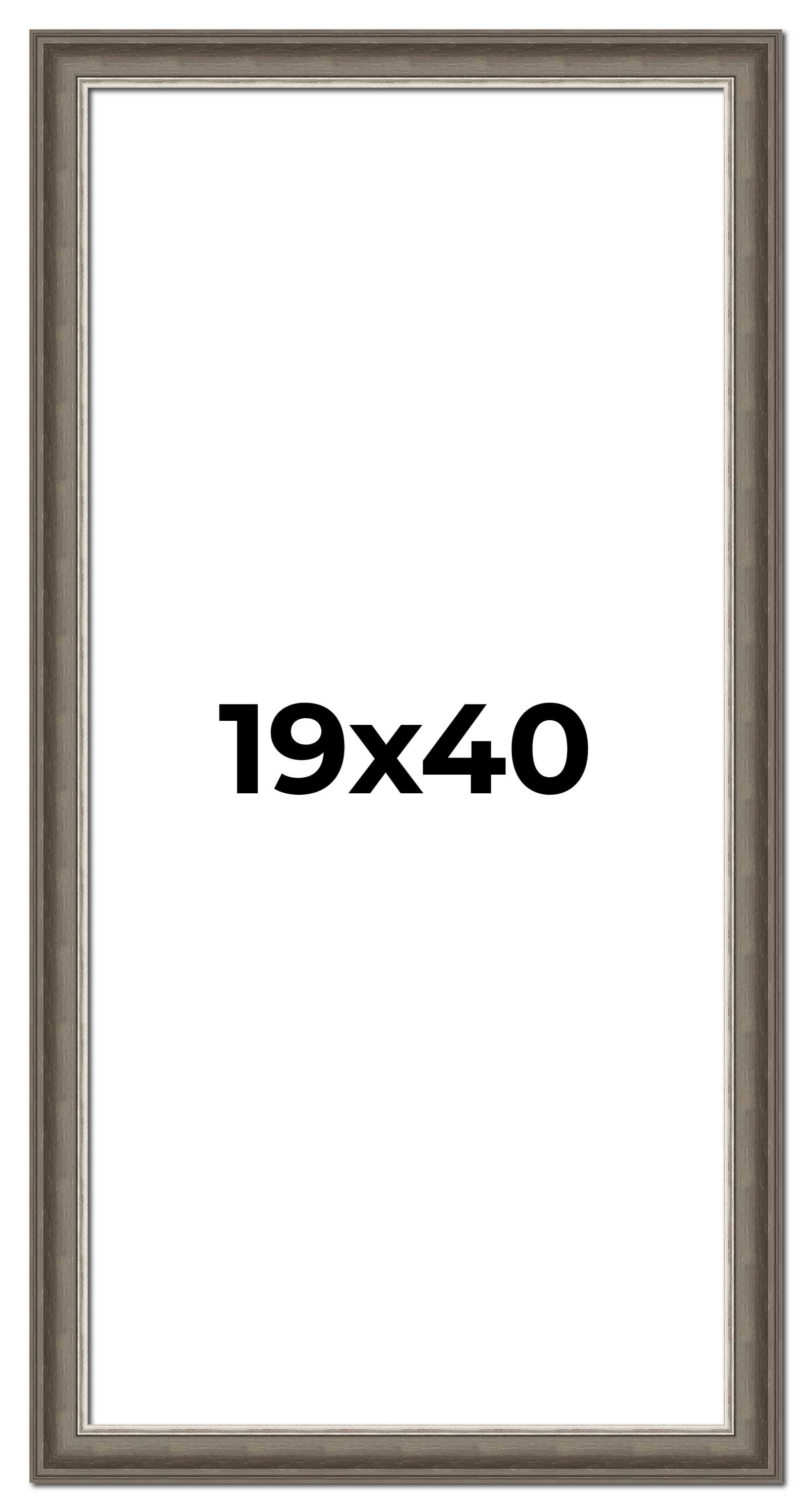 19x40 Frame Brown Solid Wood Picture Frame | 1.75 Inch Moulding Width ...