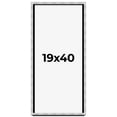 thumbnail image 1 of 19x40 Frame Brushed Silver Solid Wood Picture Frame | 0.75 Inch Moulding Width | Rabbet Depth 0.75, 1 of 5
