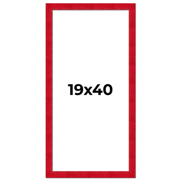 19x40 Frame Red Burl Solid Wood Picture Frame Width 1.75 Inches | Interior Frame Depth 0.5 Inches |