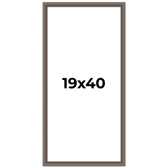 19x40 Frame Silver Real Wood Picture Frame Width 1.25 Inches | Interior Frame Depth 0.5 Inches |