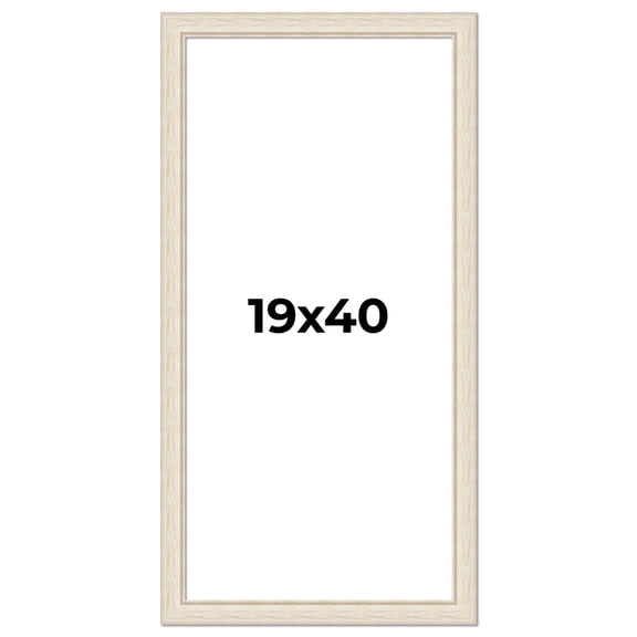 19x40 Frame White Real Wood Picture Frame Width 1.75 inches | Interior Frame Depth 0.5 inches |