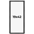 thumbnail image 1 of 19x42 Frame Black Charcoal Grey Wood Textured Picture Frame | 0.75 Inch Moulding Width | Gunmetal, 1 of 8