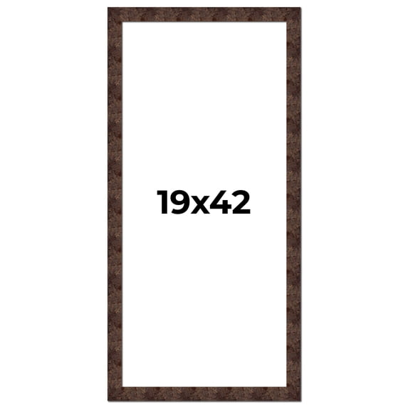 19x42 Frame Brown Burl Real Wood Picture Frame Width 1.625 Inches | Interior Frame Depth 0.5 Inches