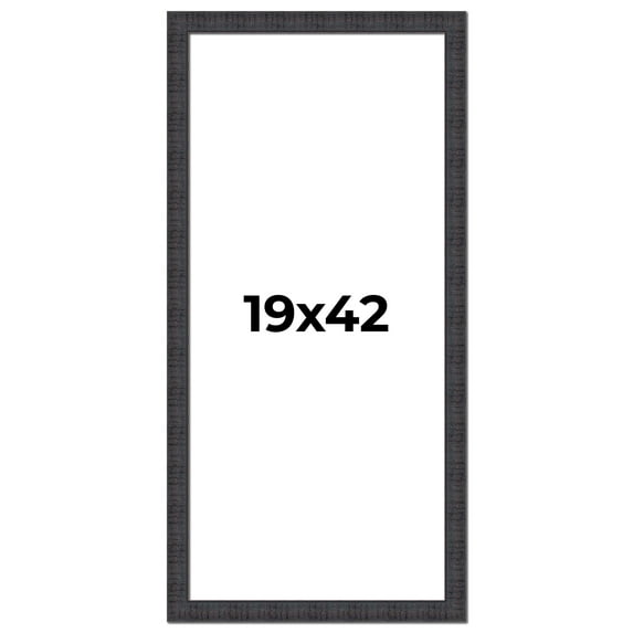 19x42 Frame Brown Rustic Solid Wood Picture Frame 1.5 Inches Wide | Interior Frame Depth 0.5 Inches