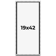 thumbnail image 1 of 19x42 Frame Brushed Silver Solid Wood Picture Frame | 0.75 Inch Moulding Width | Rabbet Depth 0.75, 1 of 5