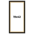 thumbnail image 1 of 19x42 Frame Gold Real Wood Picture Frame Width 2.25 Inches | Interior Frame Depth 0.5 Inches |, 1 of 8