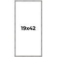 thumbnail image 1 of 19x42 Frame Silver Grey Distressed Solid Wood Picture Frame | 0.75 Inch Moulding Width | Interior, 1 of 8